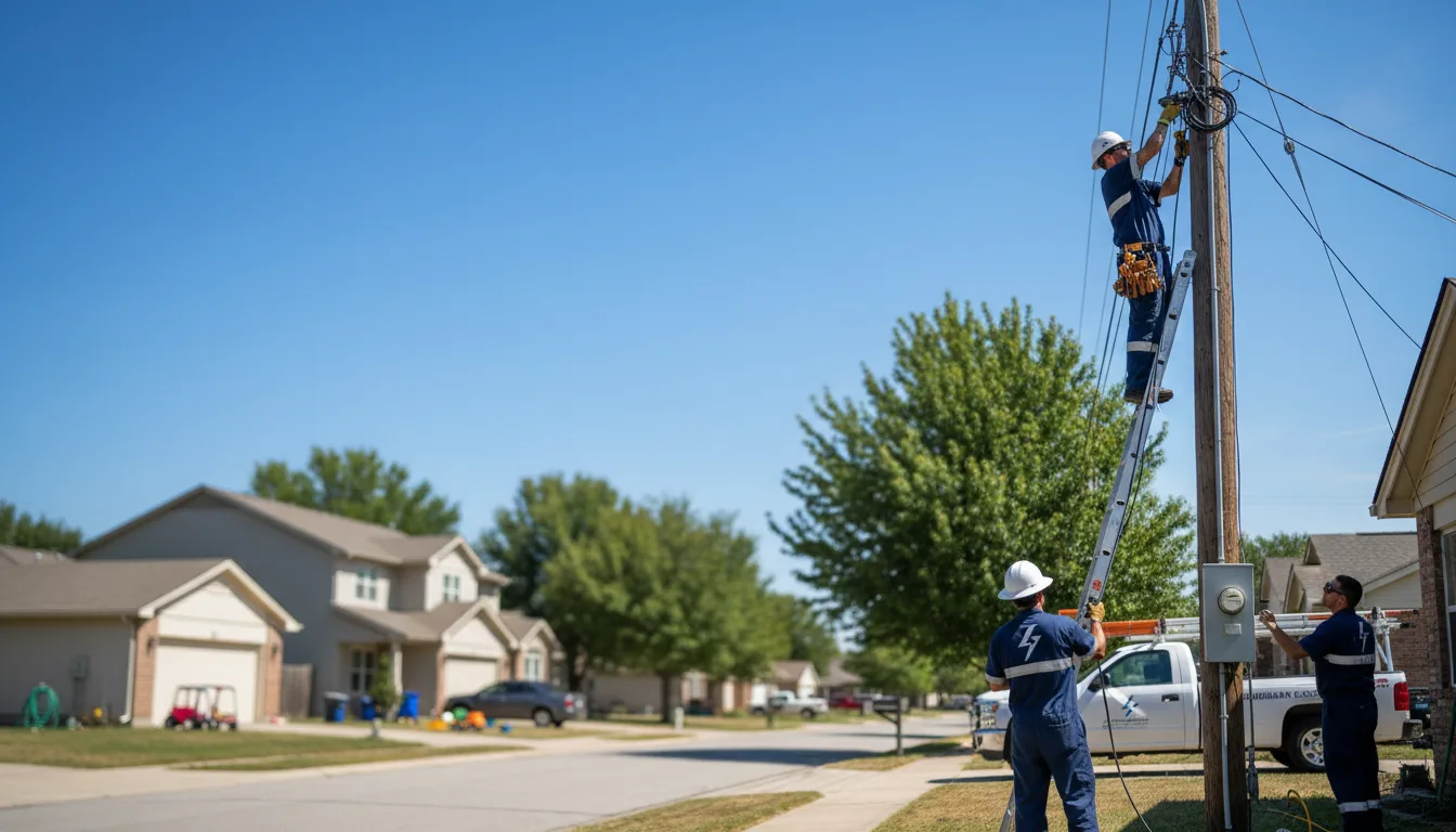 Residential electrician providing installation services in Falun, KS